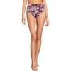 image:imageLands End Womens Ribbed Smoothing High Waisted Bikini BottomsBurgundy Island Scenic