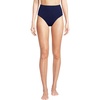 image:imageLands End Womens Ribbed Smoothing High Waisted Bikini BottomsDeep Sea Navy