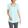 image:imageLands End Womens Short Sleeve Power Performance Scoop Neck Curved Hem Tunic TeeJulep Pinstripe