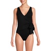 image:imageLands End Womens Side Tie Wrap SwimsuitBlack