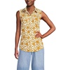 image:imageLands End Womens Sleeveless No Iron ShirtVintage Amber Pressed Floral
