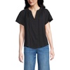 image:imageLands End Womens Slub Short Sleeve Notch Neck TopBlack