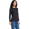 image:imageLands End Womens Supima Long Sleeve Crew TeeBlack