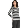 image:imageLands End Womens Supima Long Sleeve Crew TeeBlack Even Stripe