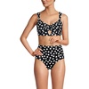 image:imageLands End Womens Twist Front Bikini TopBlackEgret White Tossed Dots