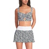 image:imageLands End Womens Twist Front Bikini TopWhiteLilac Multi Ditsy Floral