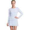 image:imageLands End Womens UPF 50 Rash Guard  Long Sleeve Chlorine Resistant Crew Neck MoistureWicking Beach Paddleboarding Petite and Plus SizesSoft Cloud Blue Mini Stripe