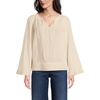 image:imageLands End Womens Voile Tie Neck Poet BlouseDried Bamboo