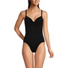 image:imageWomens Chlorine Resistant Sculpting Control Draped One Piece SwimsuitBlack