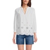 image:imageWomens Eyelet Split Neck ShirtWhite