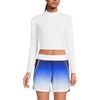 image:imageWomens Long Sleeve Mock Neck Cropped UPF 50 Sun Protection Rash GuardWhite