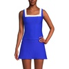 image:imageWomens Texture Square Neck Tankini Swimsuit Top Adjustable StrapsElectric BlueWhite Texture