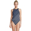 Navy/White Variegated Stripe
