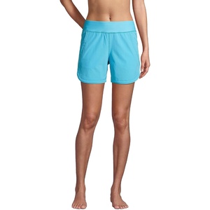 image:imageLands End Womens 5 Quick Dry Elastic Waist Board Shorts Swim Coverup Shorts with PantyTurquoise