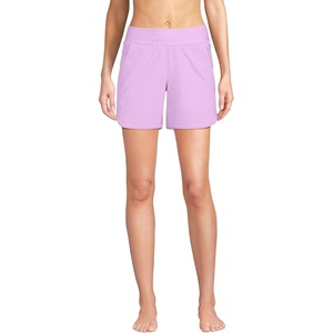 image:imageLands End Womens 5 Quick Dry Elastic Waist Board Shorts Swim Coverup Shorts with PantyWild Lilac