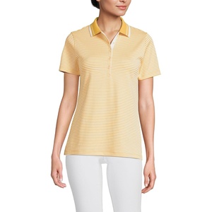 image:imageLands End Womens AmericanGrown Supima Cotton Polo ShirtGoldenrod Micro Stripe