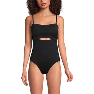 image:imageLands End Womens Bandeau Cut Out One PieceBlack