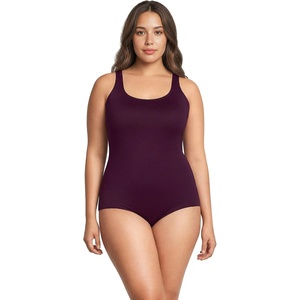 image:imageLands End Womens Chlorine Resistant Soft Cup Tugless Sporty One Piece Swimsuit  UPF 50 Chlorine Resistant Soft Cup Bra Scoop Neck Lap Swimming Water Aerobics Plus and Long SizesDark Wine