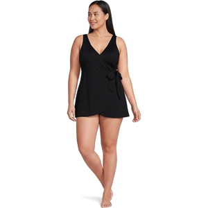 image:imageLands End Womens DDCup Side Tie Swim DressBlack