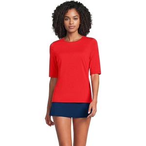 image:imageLands End Womens Elbow Sleeve Rash GuardDaylily Red
