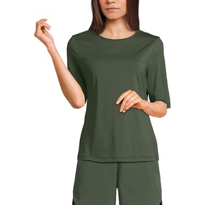 image:imageLands End Womens Elbow Sleeve Rash GuardRich Olive Green