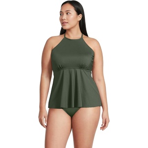 image:imageLands End Womens Halter Tankini TopRich Olive Green