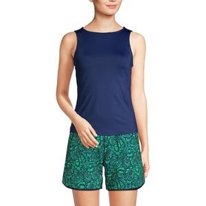 image:imageLands End Womens High Neck UPF 50 Modest Tankini Top SwimsuitDeep Sea Navy