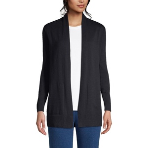 image:imageLands End Womens Long Sleeve Open Long Cardigan SweaterBlack