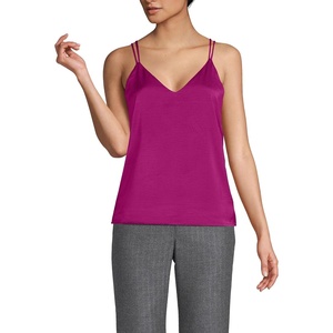 image:imageLands End Womens Satin Vneck CamisoleVivid Berry Pink