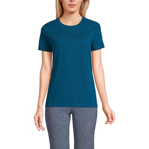 image:imageLands End Womens Supima Crew Neck TShirtBaltic Teal