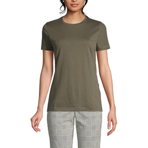 image:imageLands End Womens Supima Crew Neck TShirtForest Moss