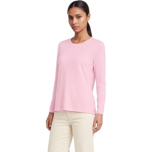 image:imageLands End Womens Supima Long Sleeve Crew TeeLight Rose Pink