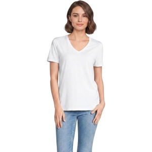 image:imageLands End Womens Supima VNeck TShirtWhite