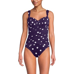 image:imageLands End Womens Sweetheart SwimsuitBlackberry Polka Dot