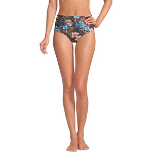 image:imageLands End Womens Tummy Control High Waisted Bikini BottomsDeep Sea Navy Tropic Palm