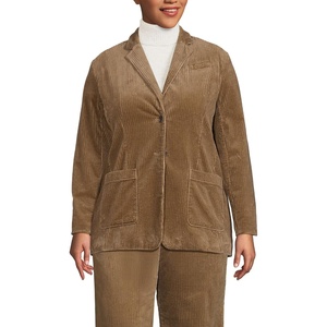 image:imageLands End Womens Wide Wale Corduroy BlazerDark Toffee