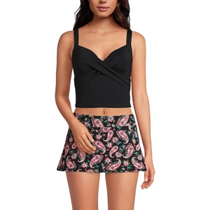 image:imageLands End Womens Wrap Midkini TopBlack