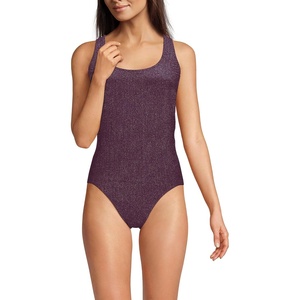 image:imageLands End Womens XBack Tugless SwimsuitDark Wine Shine