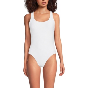 image:imageLands End Womens XBack Tugless SwimsuitWhite Ottoman