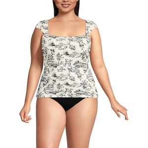 image:imageWomens Square Neck Underwire Square Back Tankini Swimsuit TopEgretBlack Toile