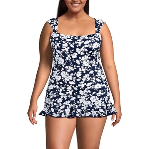 image:imageWomens Square Neck Underwire Square Back Tankini Swimsuit TopNavy Blossom Floral