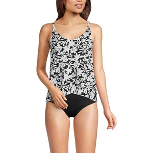 image:imageWomens Tulip Hem Tankini TopBlack Havana Floral