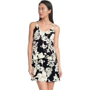 image:imageWomens Tulip Hem Tankini TopBlackEgret Lilies