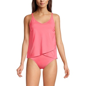 image:imageWomens Tulip Hem Tankini TopDark Coral