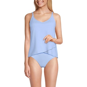 image:imageWomens Tulip Hem Tankini TopSoft Cloud Blue