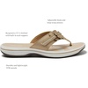 image:imageLands End Adeline Casual Summer Flip Flops for Women with Comfortable Arch Support Cushioned Sandals Women Size 611 Black Brown or Navy Blue Thong Womens SlidesLight Sand