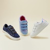 image:imageLands End Boys and Girls Sneakers No Tie Casual Tennis Shoes for Boys and Girls Size 510 Toddler Little and Big Kids 11 to 7 Blue or White with Hook and Loop StrapsIridescent
