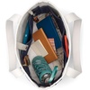 image:imageLands End Open Top Canvas Tote Bag  100 Cotton Canvas Five Pockets Key Strap WaterResistant Base Stands Upright Beach Bag Travel Tote Grocery ToteBlue Vintage Floral