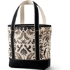 image:imageLands End Open Top Canvas Tote Bag  100 Cotton Canvas Five Pockets Key Strap WaterResistant Base Stands Upright Beach Bag Travel Tote Grocery ToteBrownBlack Tropical Birds