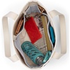image:imageLands End Open Top Canvas Tote Bag  100 Cotton Canvas Five Pockets Key Strap WaterResistant Base Stands Upright Beach Bag Travel Tote Grocery ToteCherriesNatural
